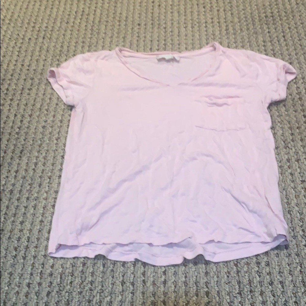 Pink frocket v neck